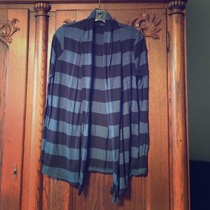 Forever 21 Blue and Black striped Cardigan