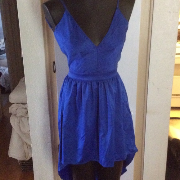 Vintage Havana Dresses & Skirts - Vintage Havana Blue backless dress high lo cut S