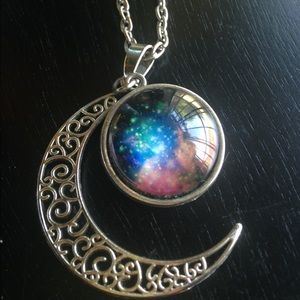 Cute bohemian crescent moon necklace. 🌙✨🔮