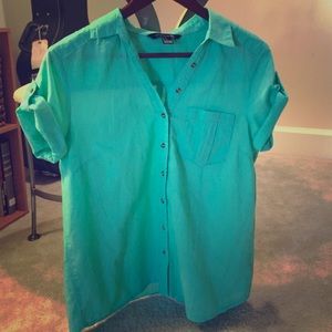 Mint Button Down