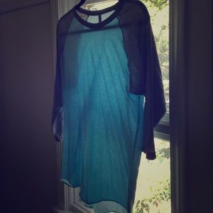 Baby blue 3/4 Men's baseball tee