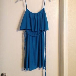 Blue flouncy dress