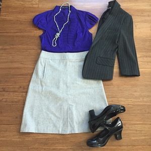 BR A-line Wool blend skirt