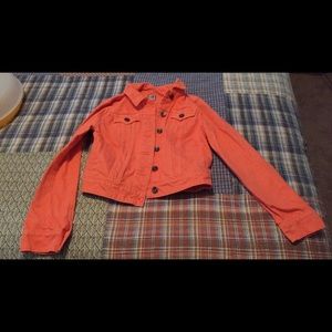 4 for $10 sale!! Coral color denim jacket