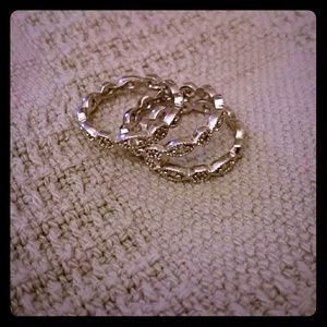 Stella & dot size 7 stackable deco rings