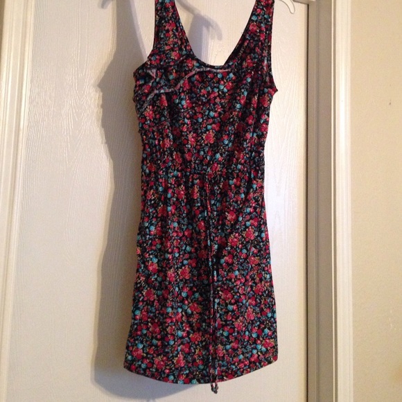 Floral open back dress