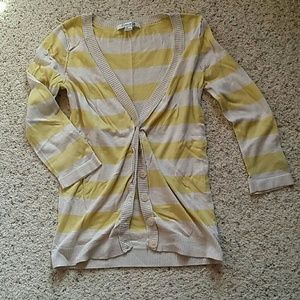 Yellow and tan cardigan