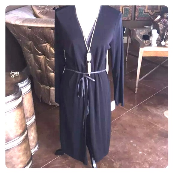NWT Max studio cloak wrap dress black Saks