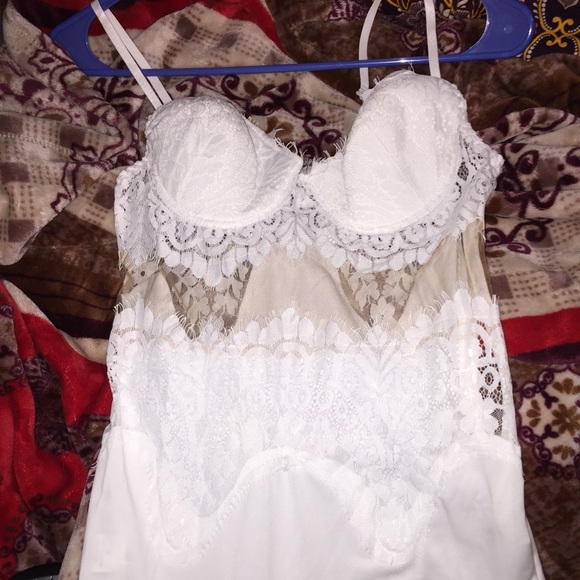 White sheer maxi dress. Never worn