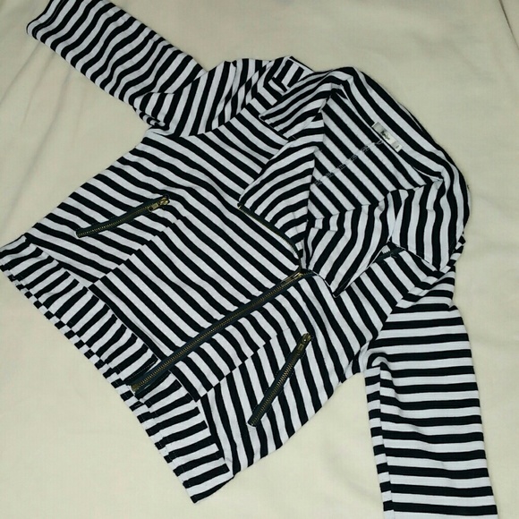 Black and white stripe Blazer