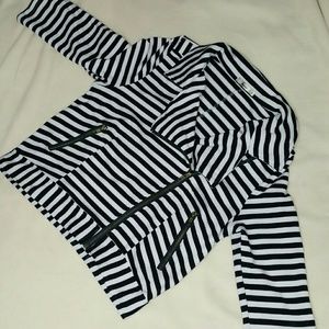 Black and white stripe Blazer