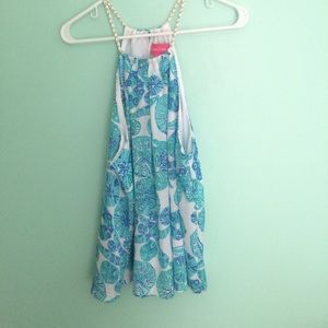 Lilly Pulitzer for Target Blue Halter Top Shirt