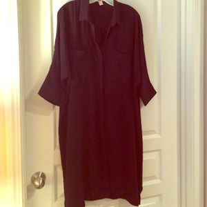 Black shirt dress