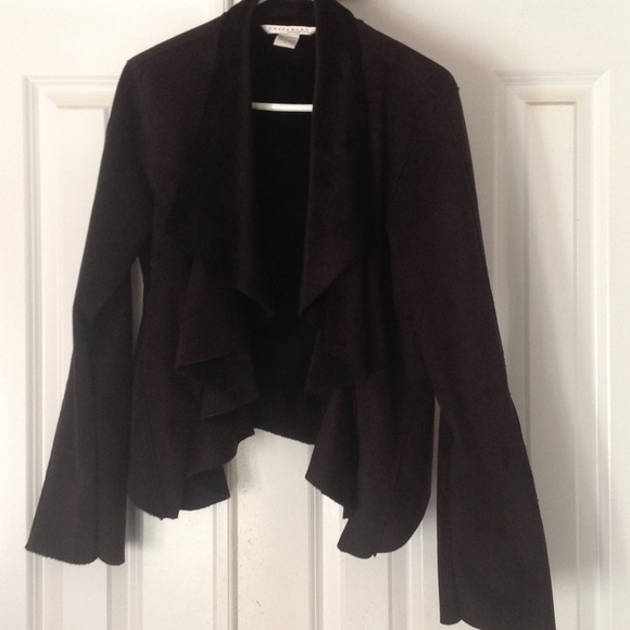 Faux suede draped jacket coat. Size m, lovely!!!