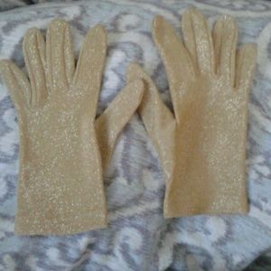 Vintage gold gloves.