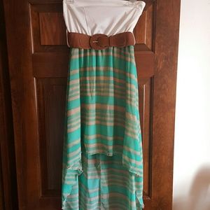 Woman high low dress