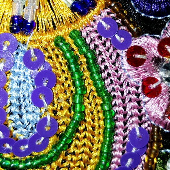 ✨2xHP✨🌺Beautiful Beaded Sequin Clutch🌺 - Picture 3 of 5