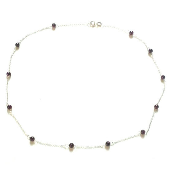 NEW Handmade siver 925 chain with garnet stone - Picture 1 of 1