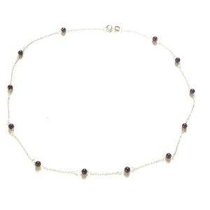 NEW Handmade siver 925 chain with garnet stone