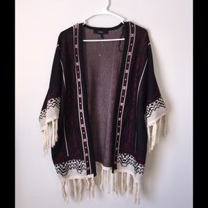 Forever 21 Boho Fringe Cardigan