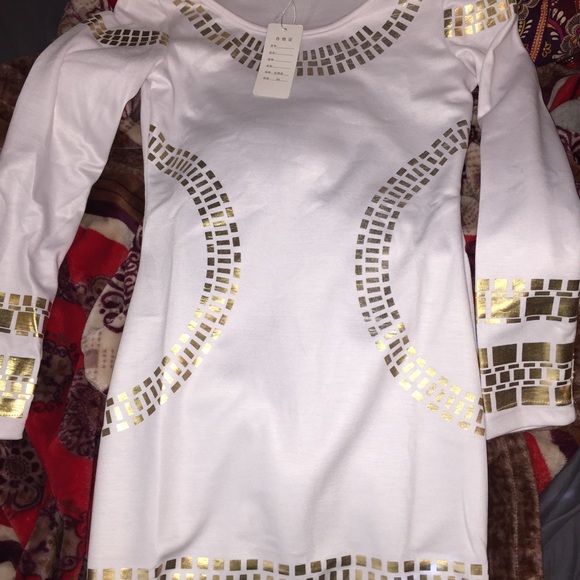 Celebrity inspired white long sleeve dress - Picture 2 of 2