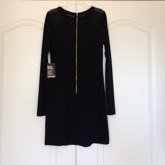 🚫SOLD on E🅱AY:  Express Black Sexy Sheer Dress - Picture 2 of 4
