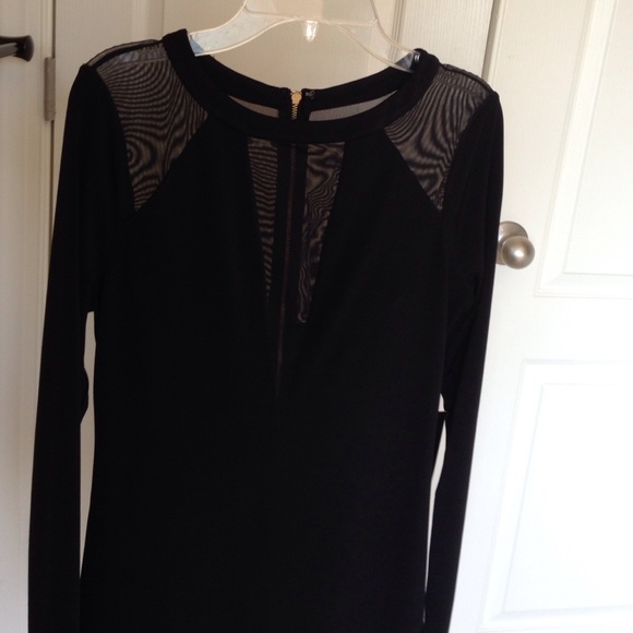 🚫SOLD on E🅱AY:  Express Black Sexy Sheer Dress - Picture 3 of 4