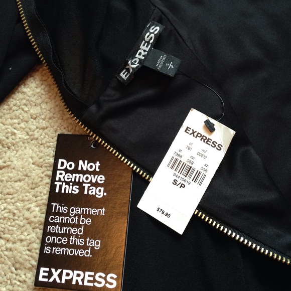 🚫SOLD on E🅱AY:  Express Black Sexy Sheer Dress - Picture 4 of 4