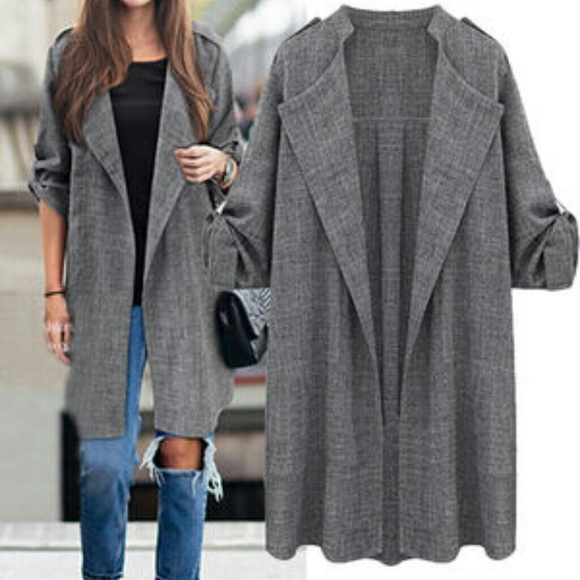 Dark Grey Trench Coat