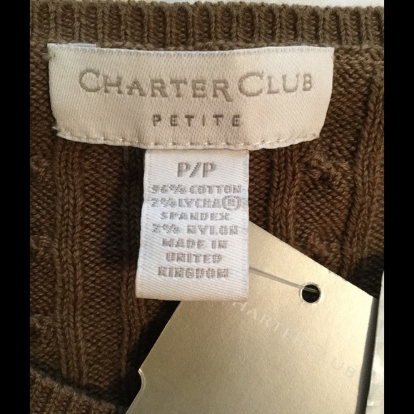 NWT Charter Club brown cardigan - Picture 3 of 4