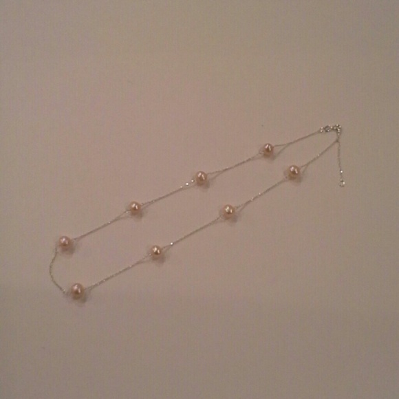 New Sterling siver chain 925 with pink pearl. - Picture 2 of 2