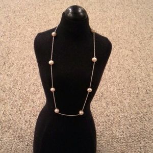 New Sterling siver chain 925 with pink pearl.