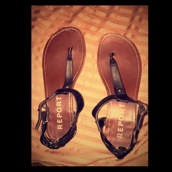7.5 black sandals brown sole
