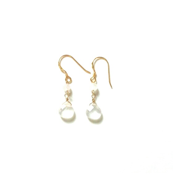 New Rose quartz crystal with gold filled wire - Picture 1 of 1