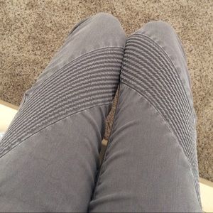 H&M Gray Skinny Moto Jeans