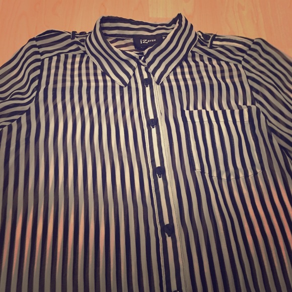 Striped sheer shirt