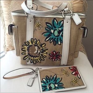 Authentic Coach handbag and wristlet