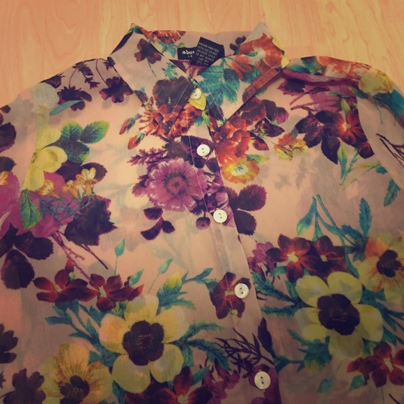 Floral sheer shirt