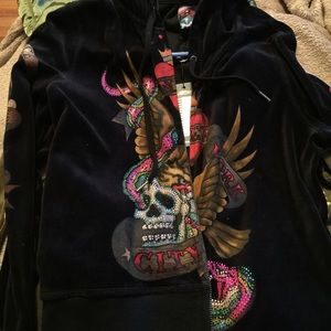 Ed Hardy sweat jackets , two of them