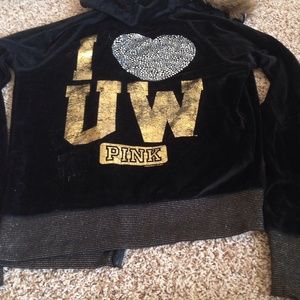 University of Wisconsin pink track suit