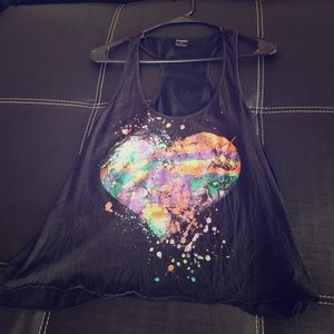 Black tank top