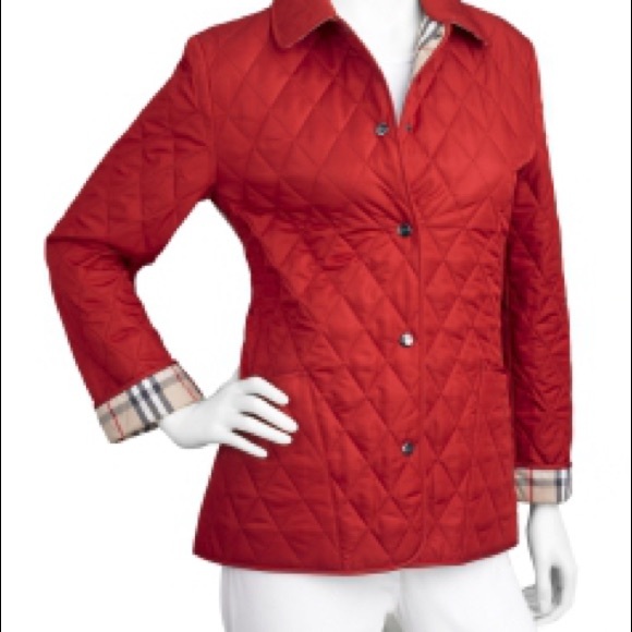 Red Quilted Burberry Coat!!!