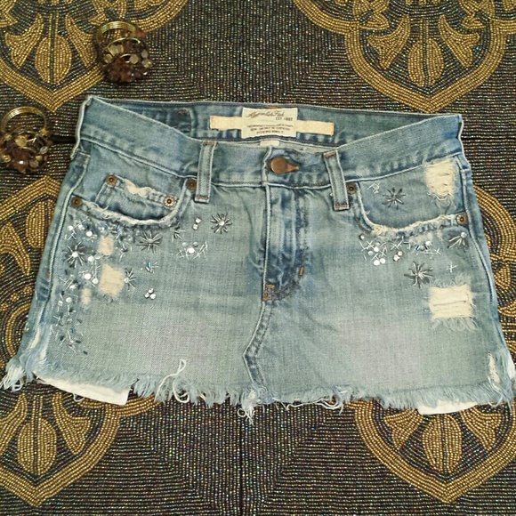 Abercrombie & Fitch Mini Jean Skirt***