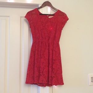 Urban Outfitters Red Lace Dress