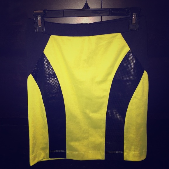 David Lerner neon mini skirt