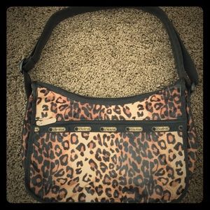 Le sport sac leopard handbag