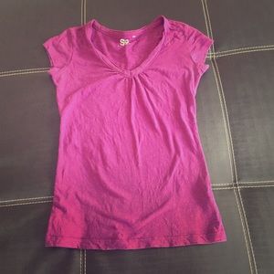 Purple v neck