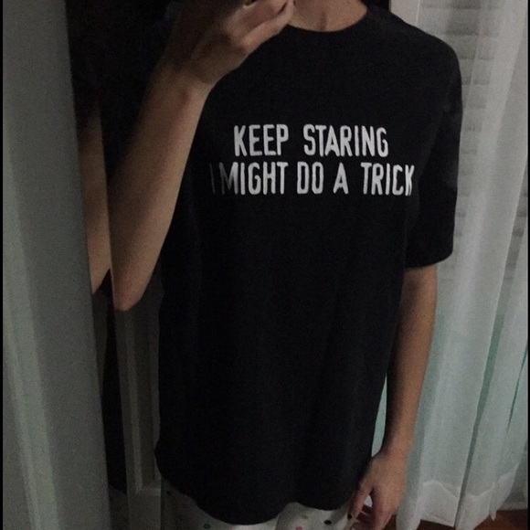 goth oversized t shirt w slogan - Picture 3 of 3