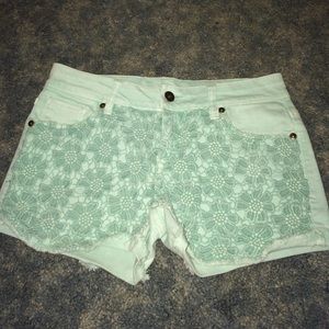 Mint green shorts