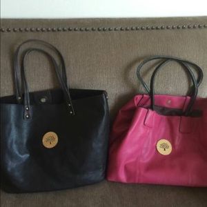 Mulberry 2 big genuine leather purses. Pink/black